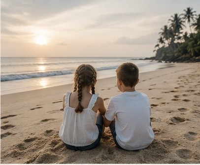 Atardecer en la playa